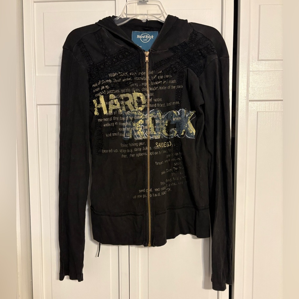 Hard Rock Cafe zip up hoodie